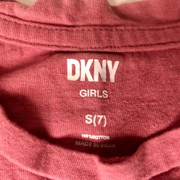 DKNY Deeper Pink Girls Top Size 7 - Picture 5 of 5